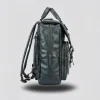 Black leather backpack